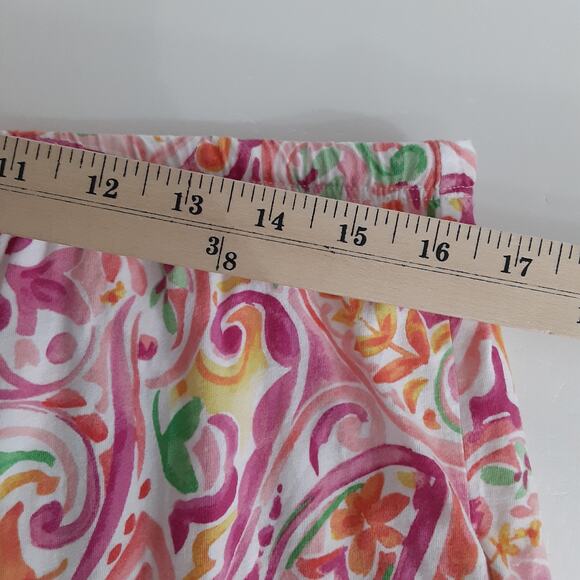 Lauren Ralph Lauren Black Label Boxer Pajama Set Button Up Pink Paisley Womens L - Picture 16 of 16